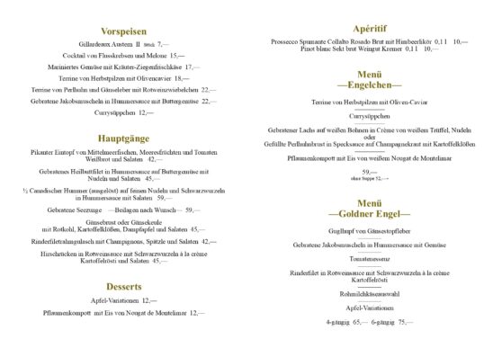 unsere aktuelle Tageskarte